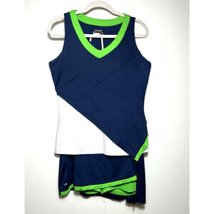 Bolle Blue and Green Women Shorts Skorts